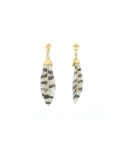 Load image into Gallery viewer, Owl Feather Earrings