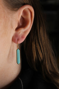 Elongated Turquoise Earrings
