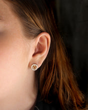 Load image into Gallery viewer, Petite Floating Diamond Stud Earrings