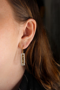 Tall Rectangle Dangle Earrings