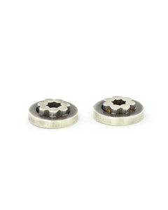 Tiny Circle & Flower Studs