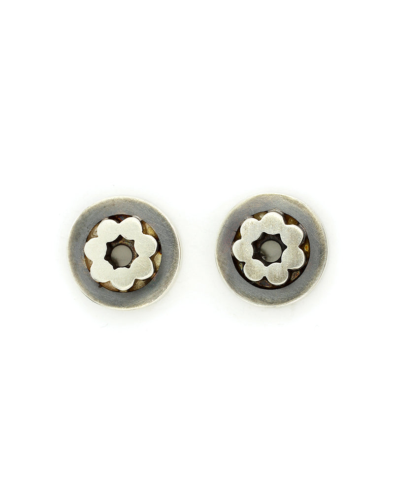 Tiny Circle & Flower Studs