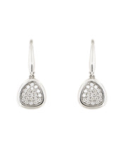 Load image into Gallery viewer, White Drop Pave earrings