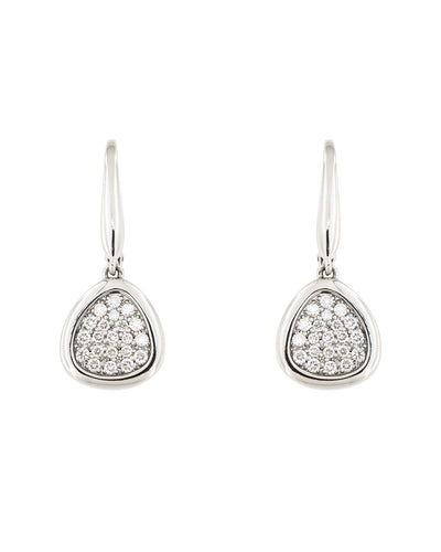 White Drop Pave earrings