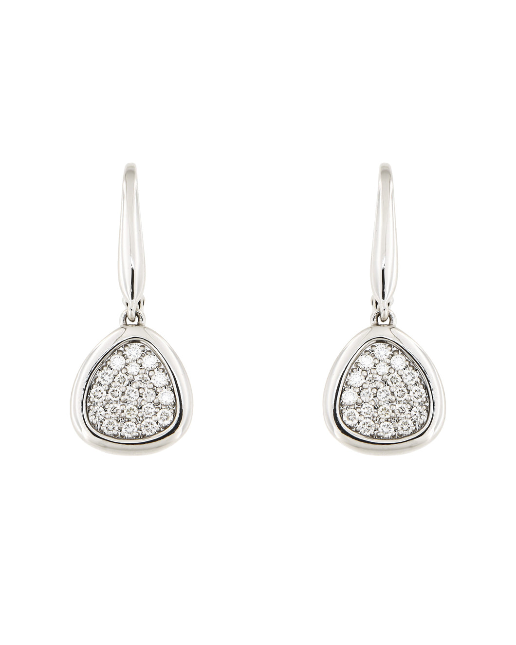 White Drop Pave earrings