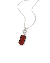 Load image into Gallery viewer, Rounded Rectangle Garnet Pendant