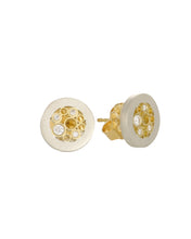 Load image into Gallery viewer, Petite Floating Diamond Stud Earrings