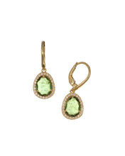 Load image into Gallery viewer, Tourmaline and Diamond Earrings