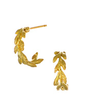 Load image into Gallery viewer, Harvest Wheat Hoop Earrings