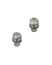 Load image into Gallery viewer, Skull and Diamonds Stud Earrings