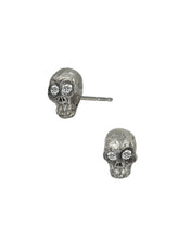 Load image into Gallery viewer, Skull and Diamonds Stud Earrings