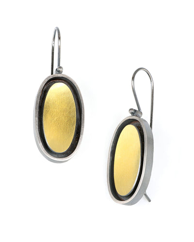 Floating Oval Earrings