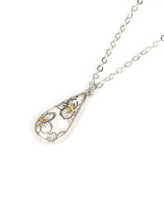 Cherry Blossom Teardrop Charm