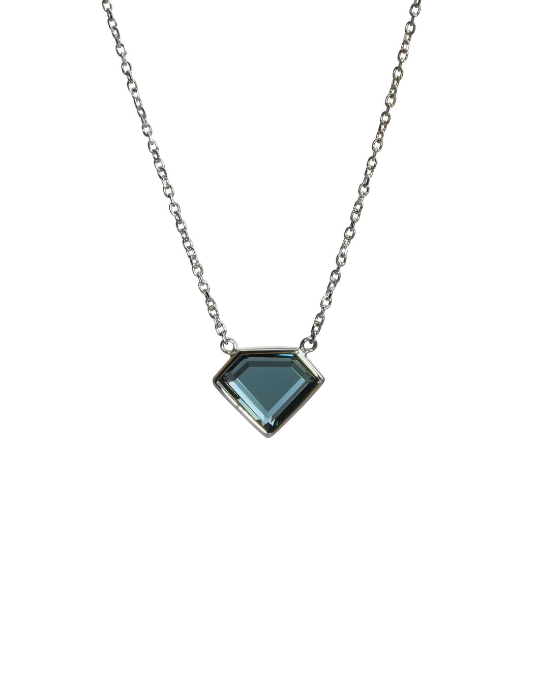 Diamond Shaped Topaz Necklace