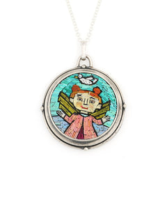 Carrot-Top Angel Pendant