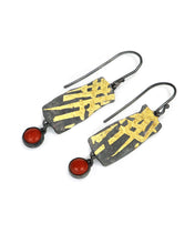 Load image into Gallery viewer, Elongated Keum Boo Earrings with Jasper