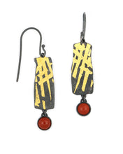 Load image into Gallery viewer, Elongated Keum Boo Earrings with Jasper