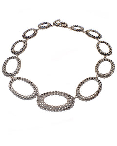 Lace Oval And Diamond Necklace