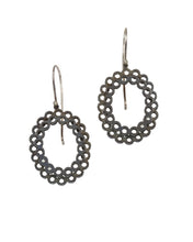 Load image into Gallery viewer, Double Lace Oval Diamond Earrings