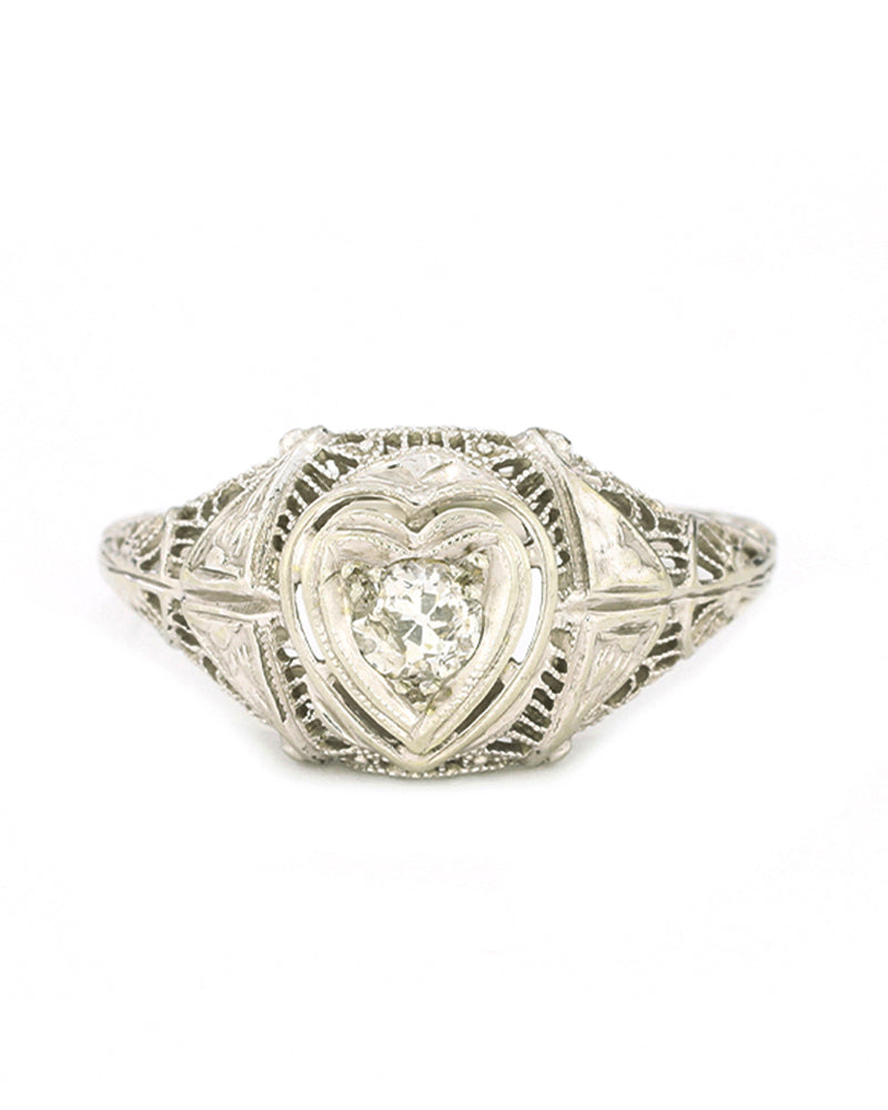 Heart Filigree Ring