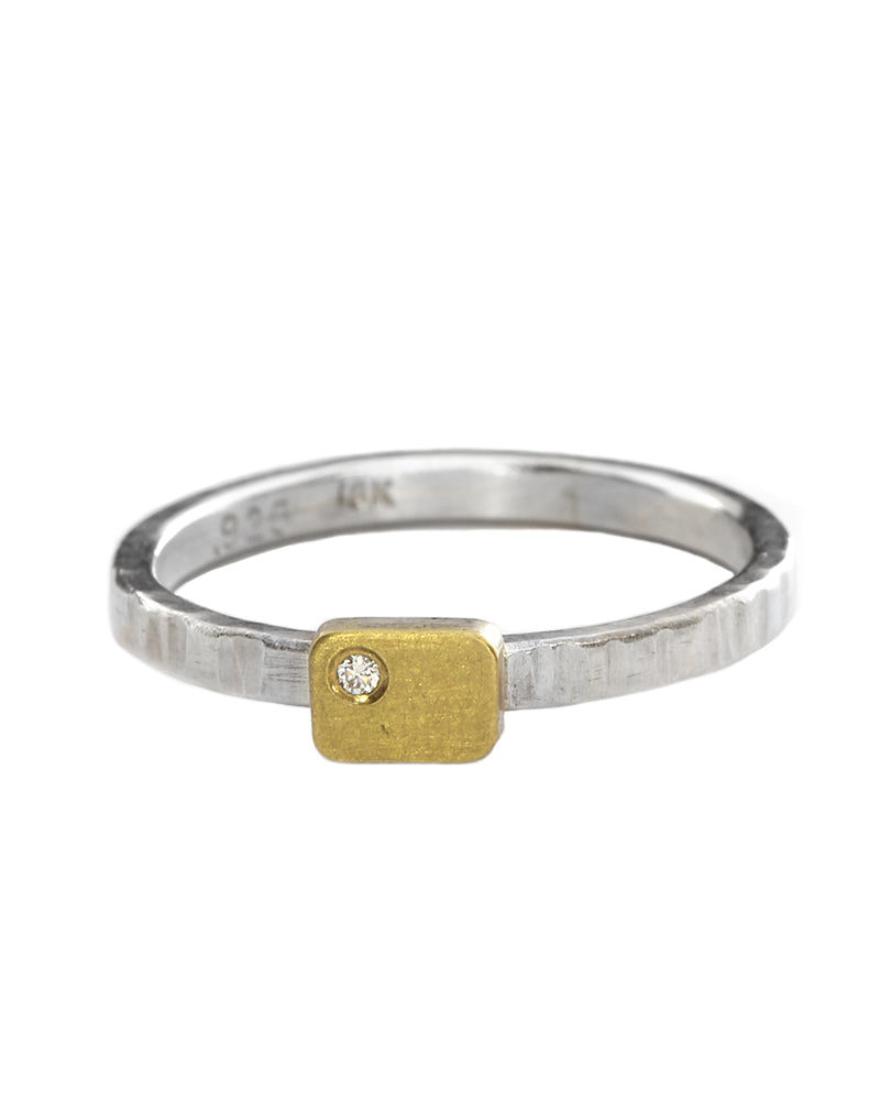 Stacking Cell Ring in yellow