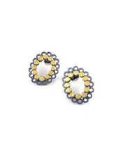Load image into Gallery viewer, Stacked Gold Dot Earrings