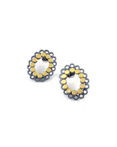 Stacked Gold Dot Earrings