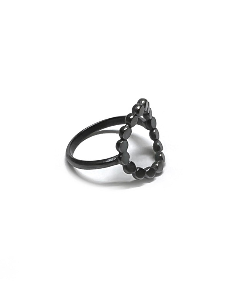 Oxidized Circle Ring