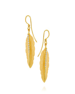 Gold Feather earrings