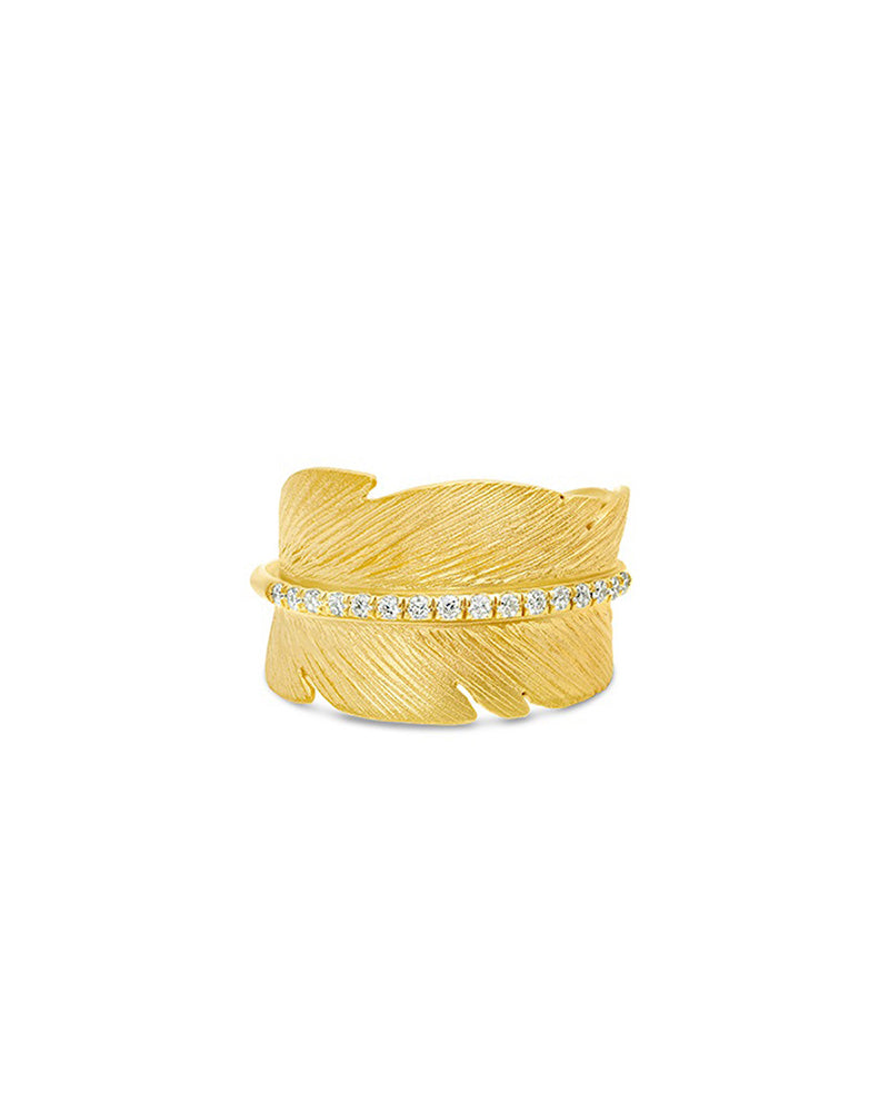 Gold Feather Ring