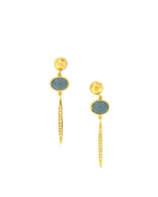 Load image into Gallery viewer, Hammered Drop earrings
