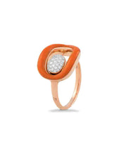 Load image into Gallery viewer, Orange Enamel Ring