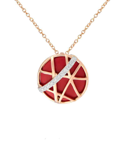 Coral Disc Pendant