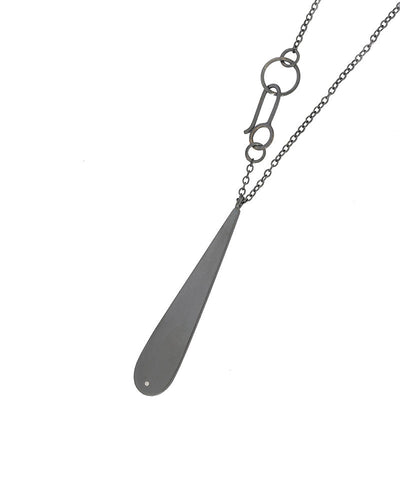 Long Teardrop Pendant with diamond