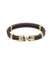 Load image into Gallery viewer, Two strand leather bracelet