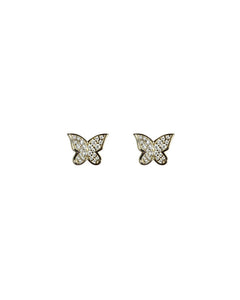Yellow Pave Butterfly Earrings