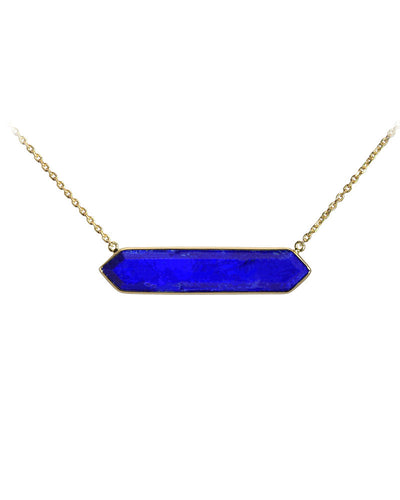 Hexagon Lapis Necklace