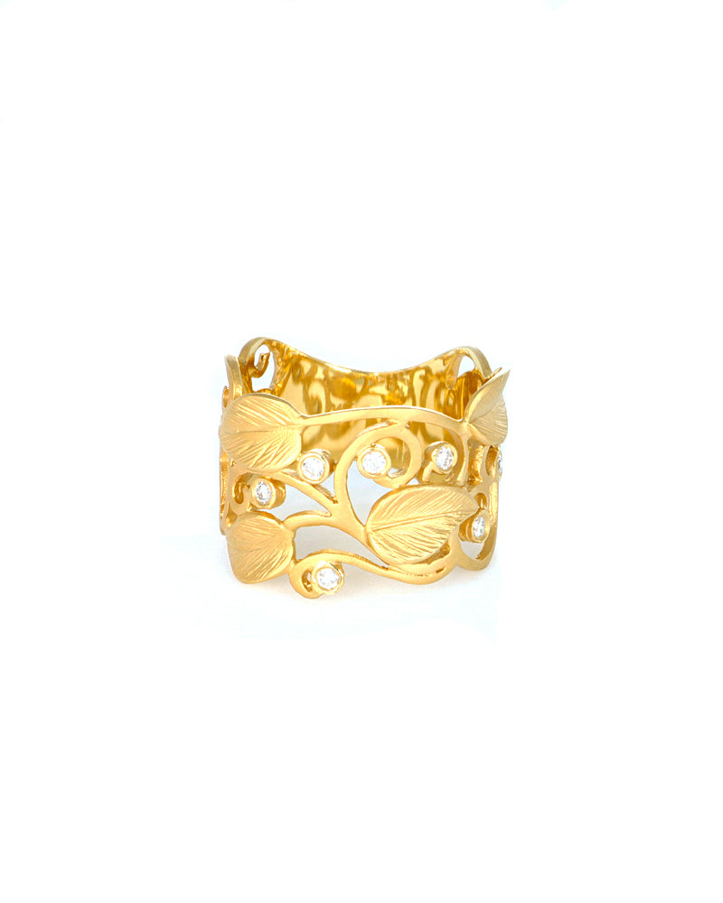 Vine and Diamonds Ring