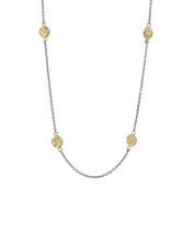 Load image into Gallery viewer, Dusted Black + Gold Sunshine Station Necklace