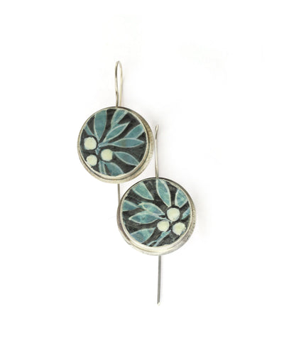 Blue Leaves Earrings